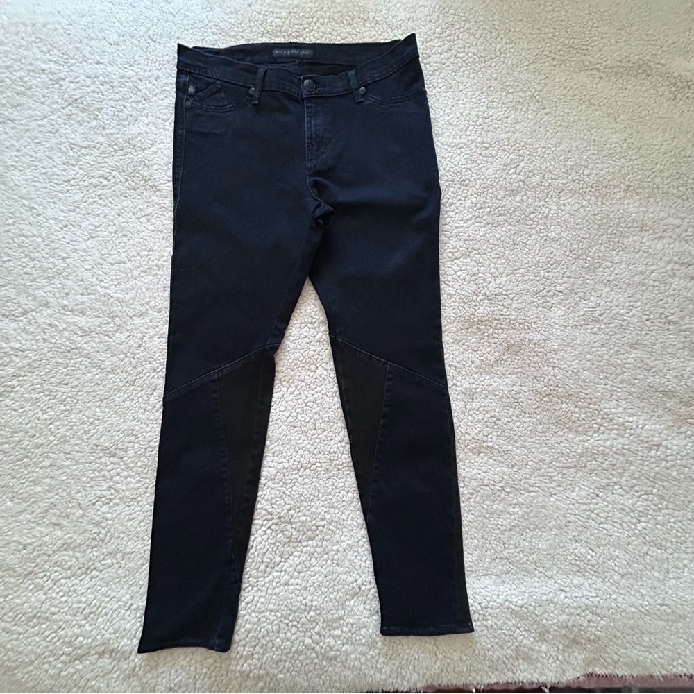 Rock & Republic Black and Blue Skinny Jeans